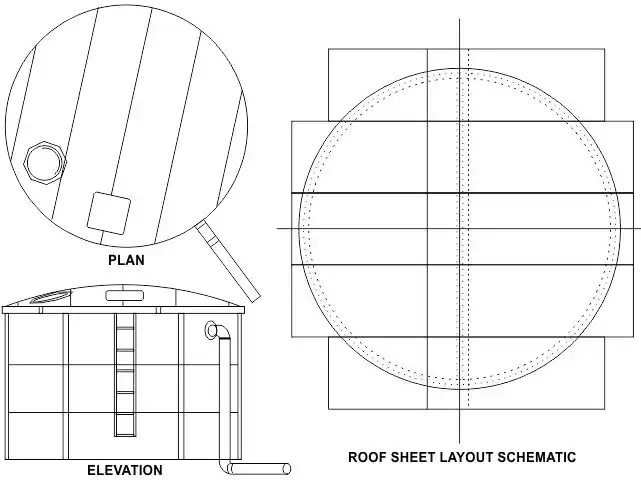 Corrugated Tank drawing